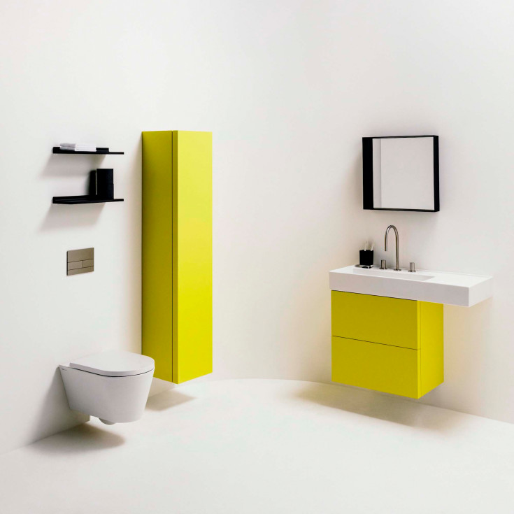 Kartell Laufen væghængt toilet, uden skyllekant, mat hvid