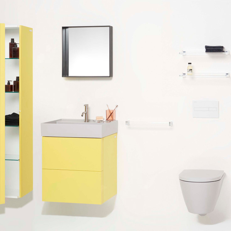 Kartell Laufen væghængt toilet, uden skyllekant, mat grå