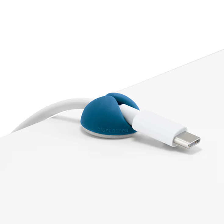 Bluelounge Cabledrop kabelholder, blå, 9 stk.