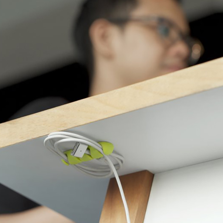 Bluelounge Cabledrop kabelholder, pink/turkis, 2 stk.