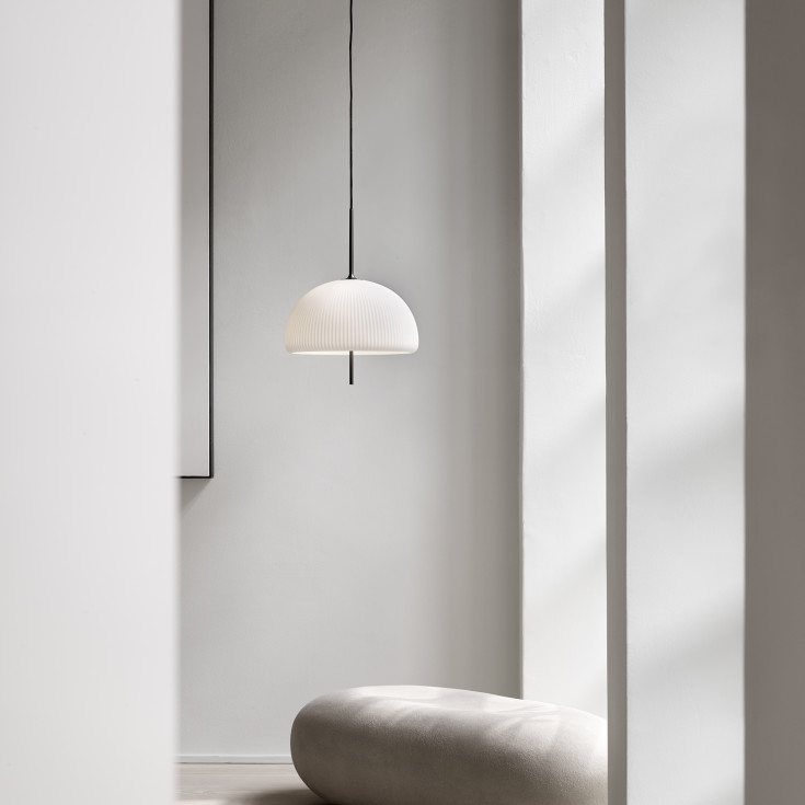Vipp 595 Sculpture pendel lampe, hvid