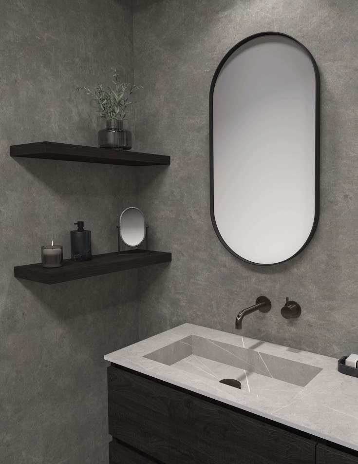 Sanibell Ink SP20 spegel, 50x100 cm, svart