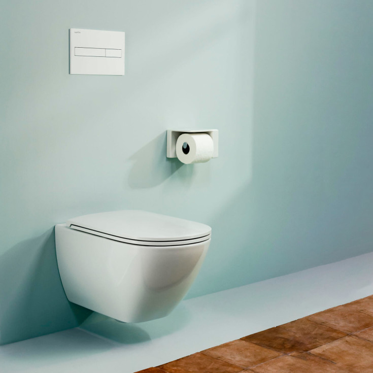 Laufen Lua væghængt toilet, uden skyllekant, rengøringsvenlig, hvid