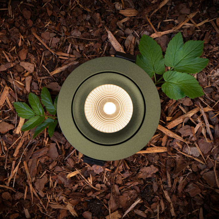 SLC One 360° SunLike indbygningsspot, 3000K, grøn