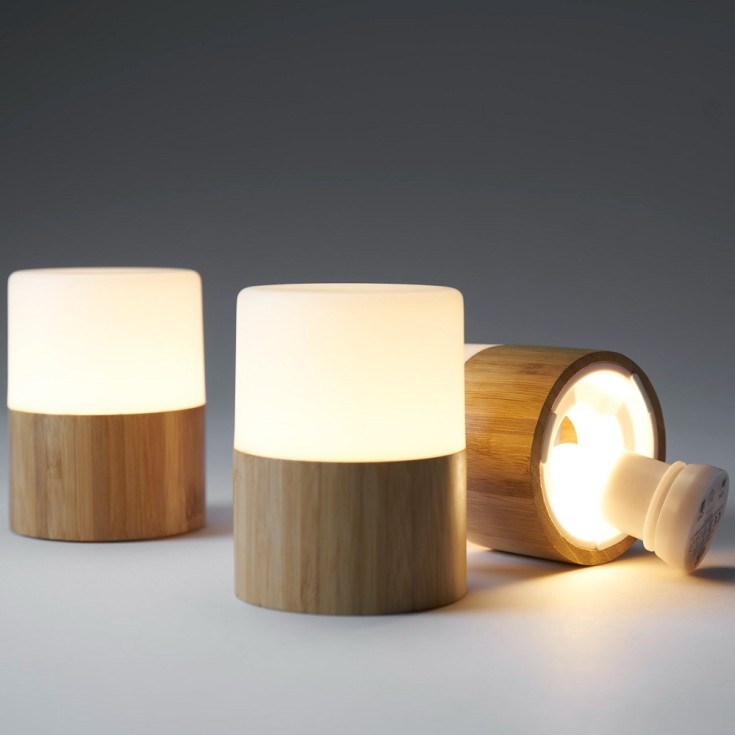 4 stk Duni Bright bordlampe, bambus