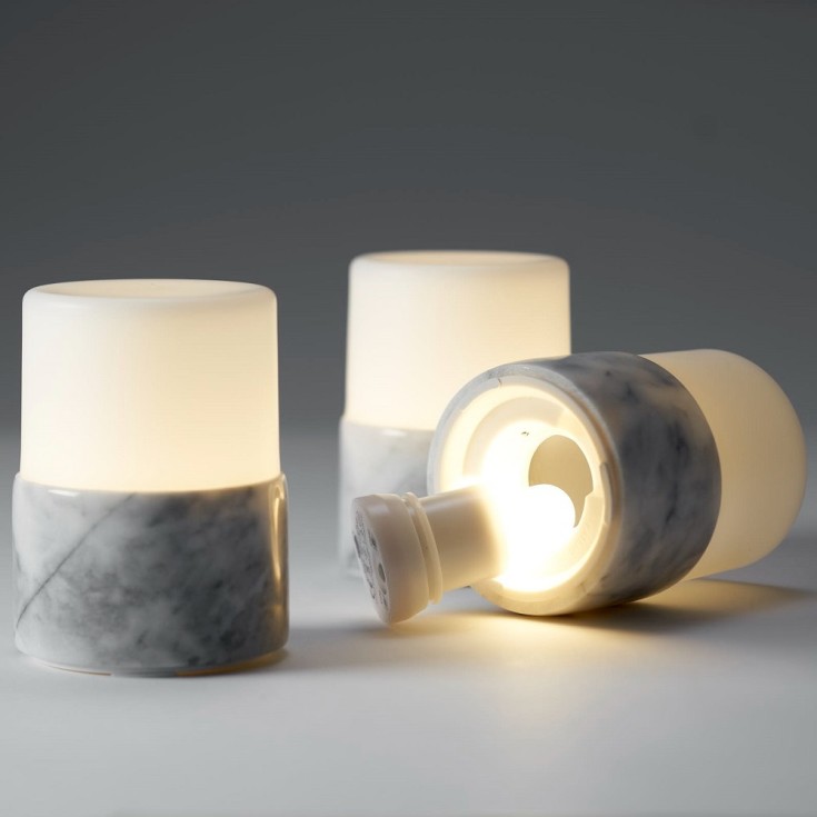 4 stk LED-lampe Bright Marble
