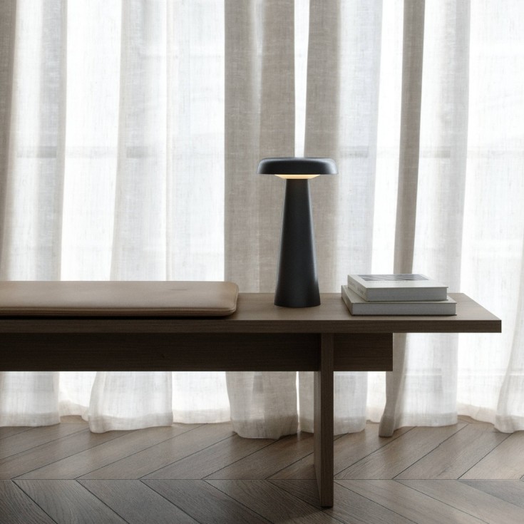 Dftp Arcello oppladbar bordlampe, antrasitt