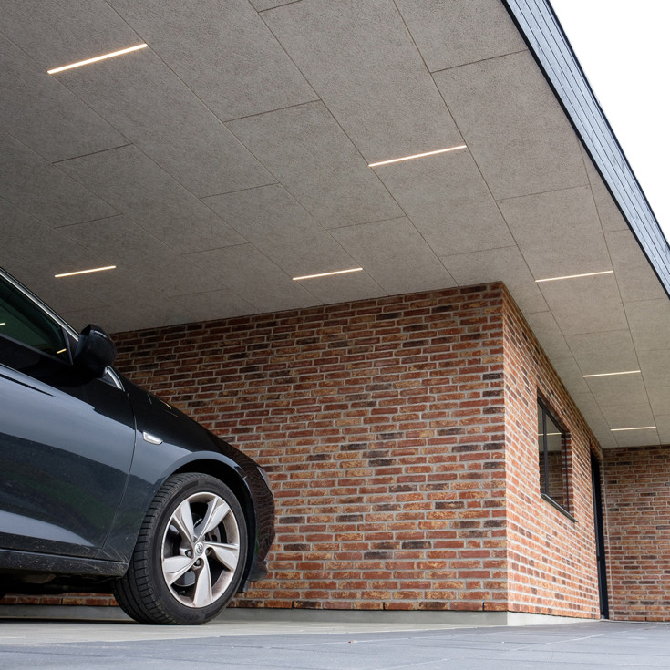 Green:ID planforsænket CCT LED skinne til Troldtekt loft, 60 cm, 2700-4000K