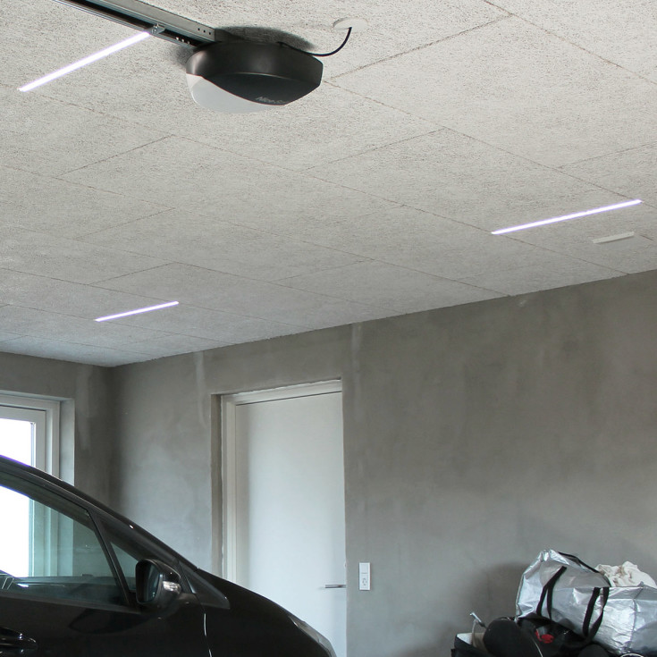 Green:ID LED skinne, troldtekt, planforsænket, 60 cm, 4000K