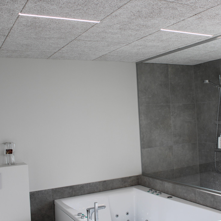 Green-ID LED Troldtekt Lysskinne 60 cm, innfelt, 3000K, 1-10V/Push