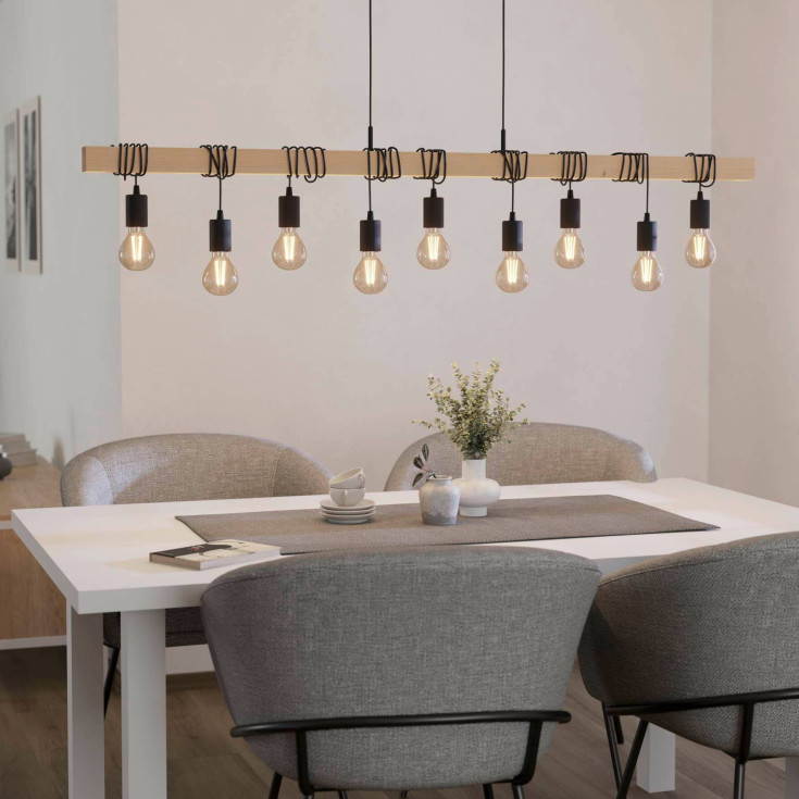 Eglo Townshend langbordspendel, 9 lamper