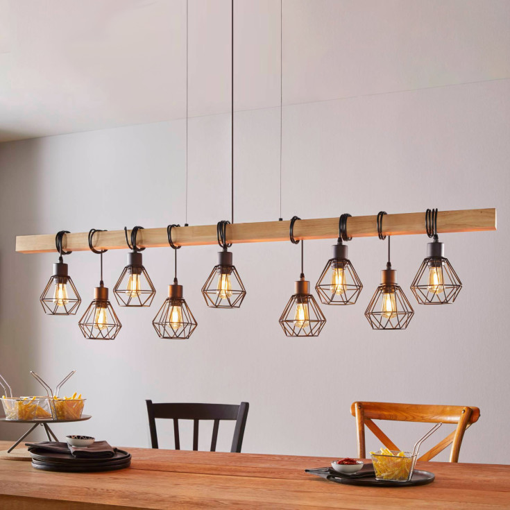 Eglo Townshend 5 langbordspendel, 9 lamper