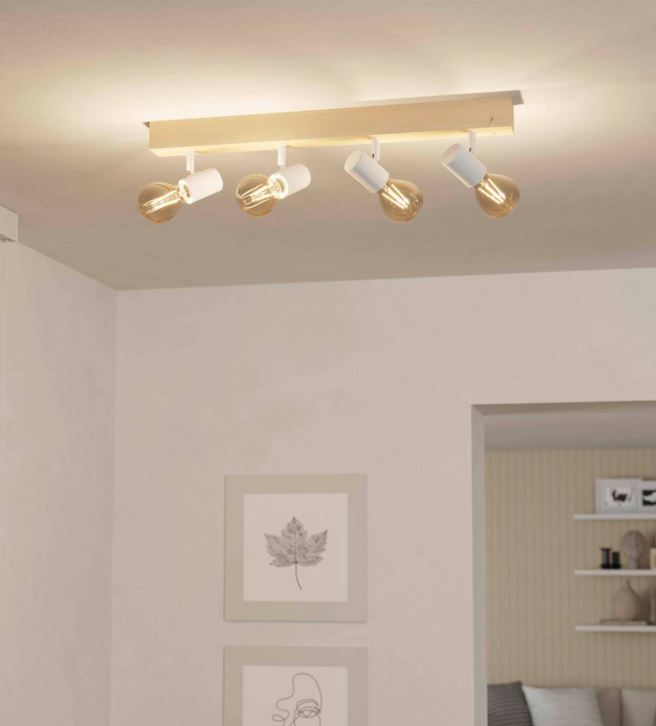 Eglo Townshend 3 spotlampe, 4 pærer, hvit