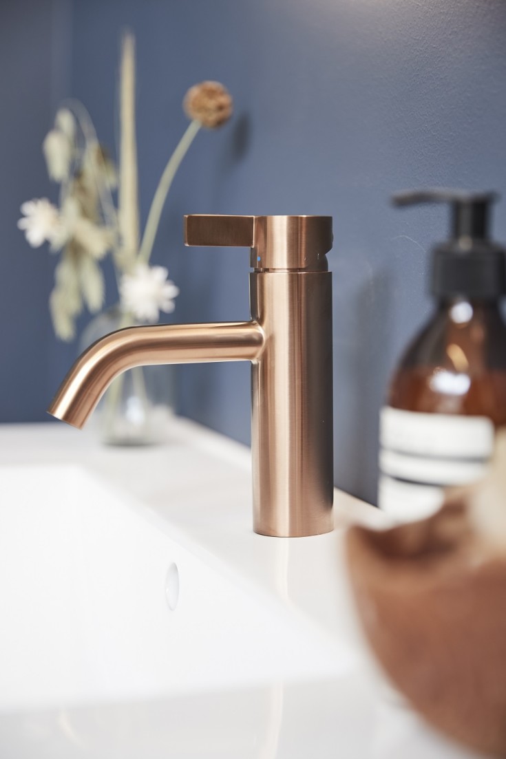 Cassøe Noba W4 håndvaskarmatur, børstet kobber