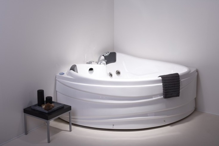 MaXXwell Copenhagen Elegance spabad, 143x143 cm, højre, hvid