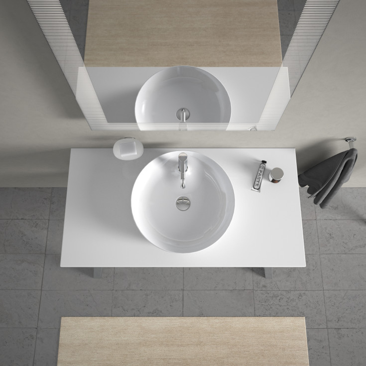 Duravit Cap Cod toppmontert servant, Ø48 cm, hvit