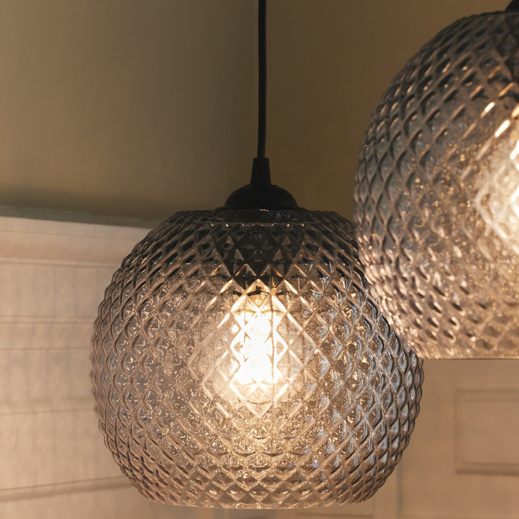 Halo Design Nobb pendellampa, rökfärgad, Ø22 cm