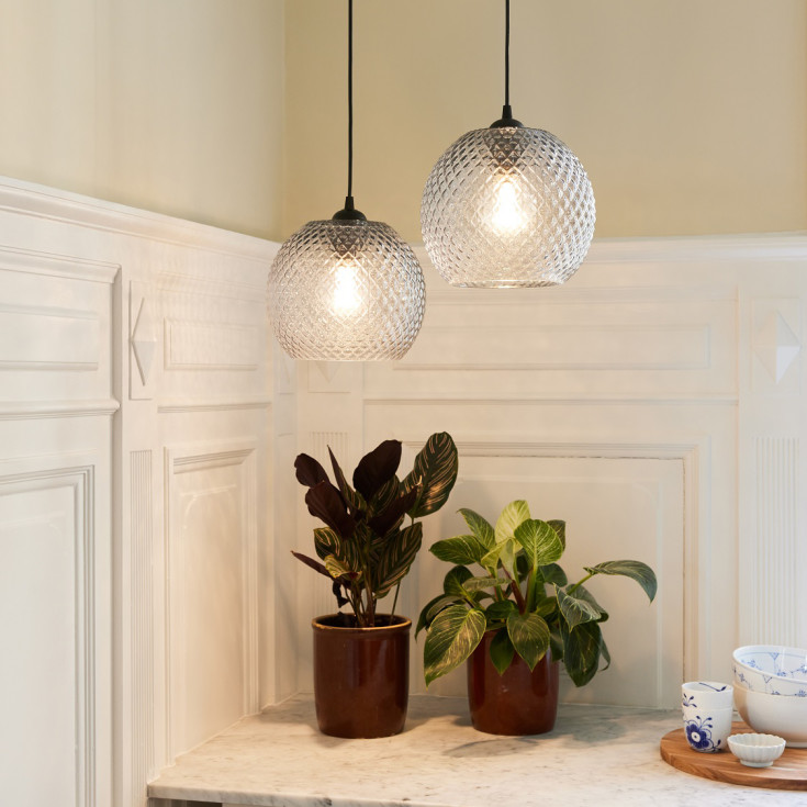 Halo Design Nobb pendel, klar, Ø22 cm