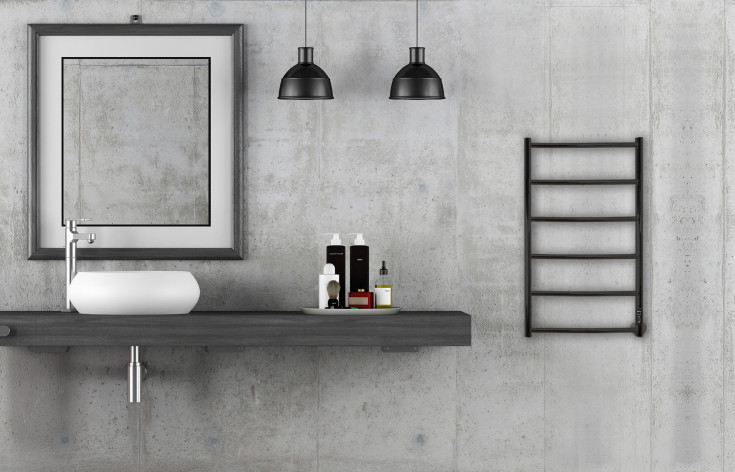 Kriss Odesa håndklædetørrer, el, 53x81 cm, sort