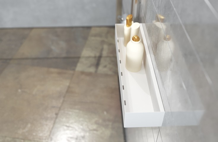 Kriss Athena duschhylla, vit