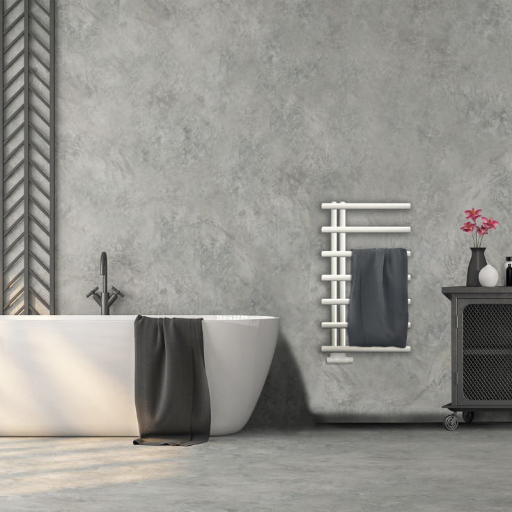 Kriss Merkur håndkletørker, kombi, 50x85,8 cm, hvit