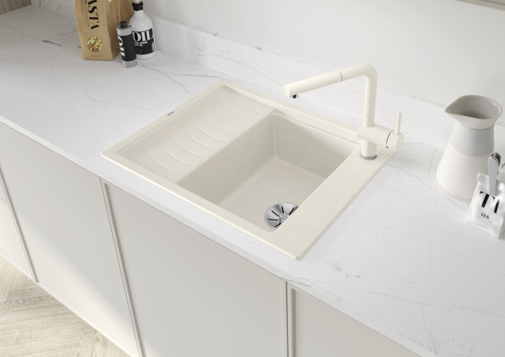 Blanco Elon 45 S UXI køkkenvask, 65x50 cm, råhvid
