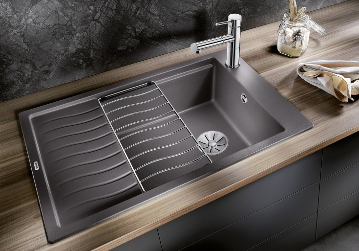 Blanco Elon XL6S UXI kjøkkenvask, 78x50 cm, grå