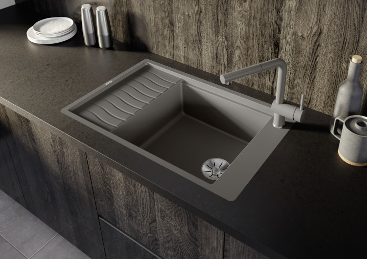 Blanco Elon XL6S-F MXI køkkenvask, 77x49 cm, grå