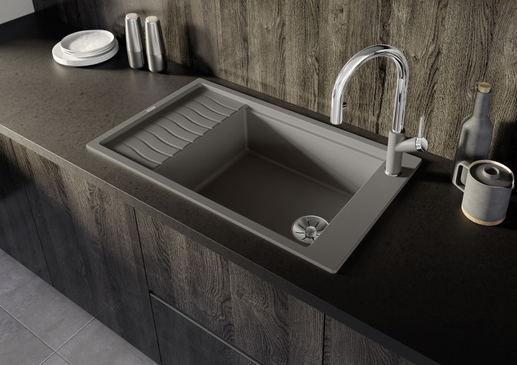 Blanco Elon XL8S UXI køkkenvask, 86x50 cm, grå