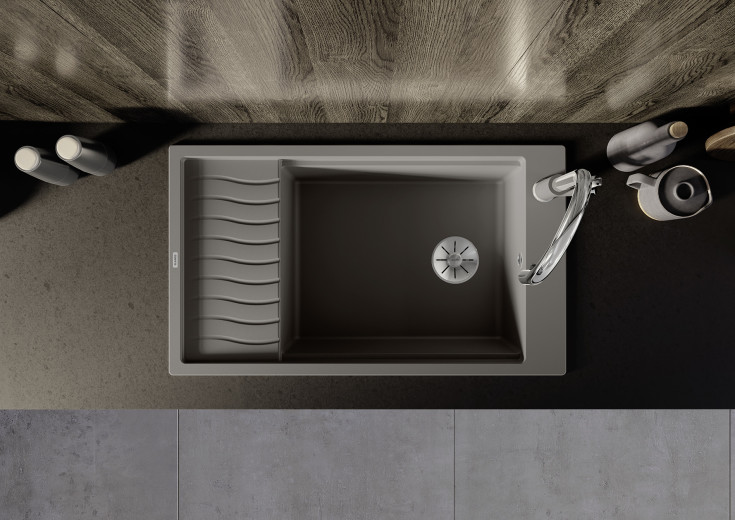 Blanco Elon XL8S UXI køkkenvask, 86x50 cm, grå