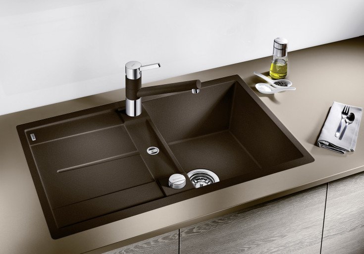 Blanco Metra 45S-F MX køkkenvask, 77x49 cm, grå