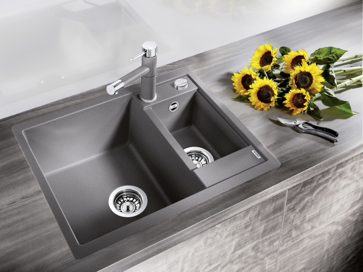Blanco Metra 6 UX køkkenvask, 61,5x60 cm, grå