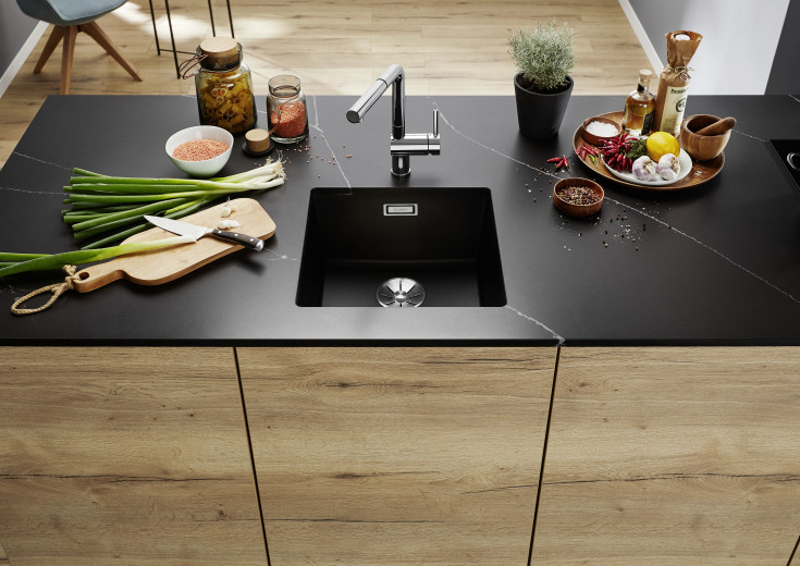 Blanco Subline 400-U UXI kjøkkenvask, 43x46cm, grå