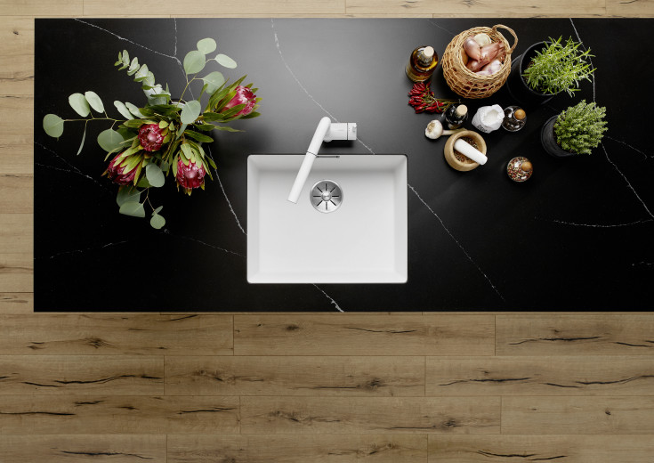 Blanco Subline 500-U UXI diskbänk, 53x46 cm, vit