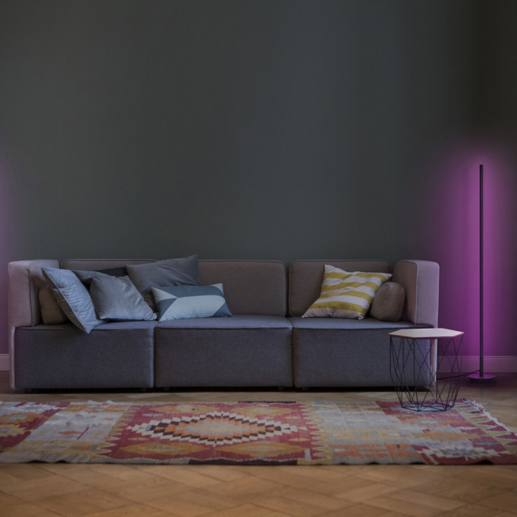 Ledvance Smart+ Wifi Round golvlampa, färgförändring + vit, svart