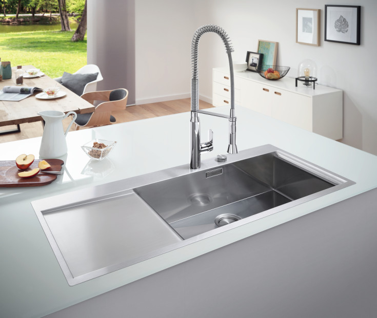 Grohe K1000 kjøkkenvask, 116x52 cm, rustfritt stål