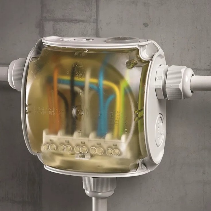 Hensel WP0202G forgreningsdåse, 93x93 mm, grå