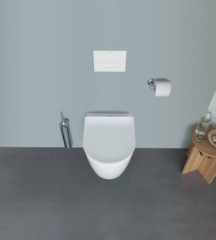 Duravit Soleil væghængt toilet, uden skyllekant, antibakteriel, hvid