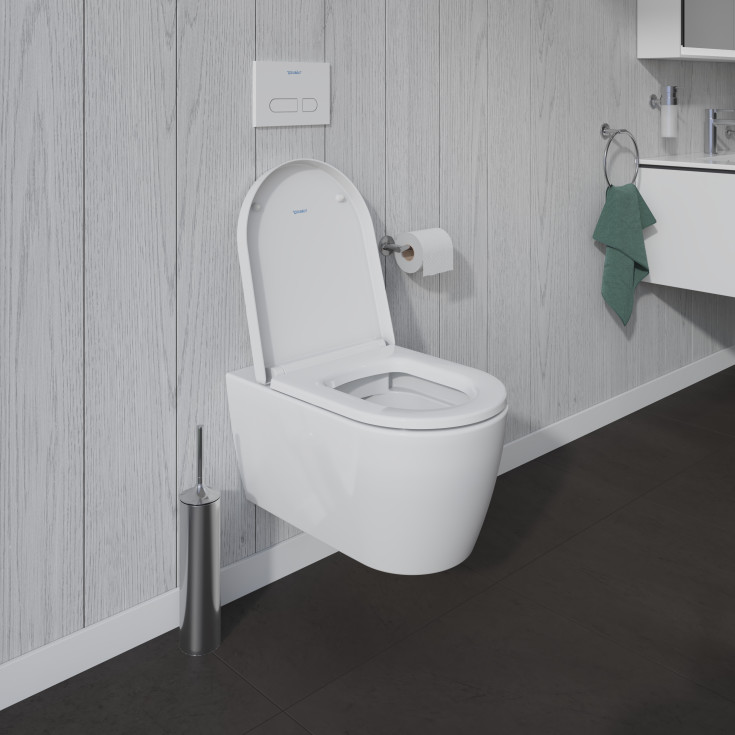 Duravit Me by Starck væghængt toilet, uden skyllekant, antibakteriel, hvid