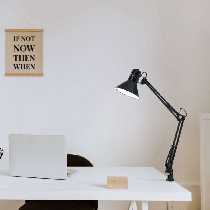 Eglo Firmo klämlampa, svart