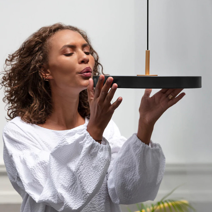 Umage Asteria pendellampe, grå, Ø43 cm