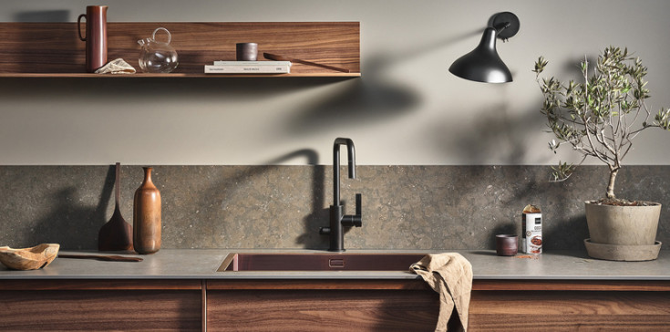 Tapwell ARM887 köksblandare, diskmaskinsavstängning, brons
