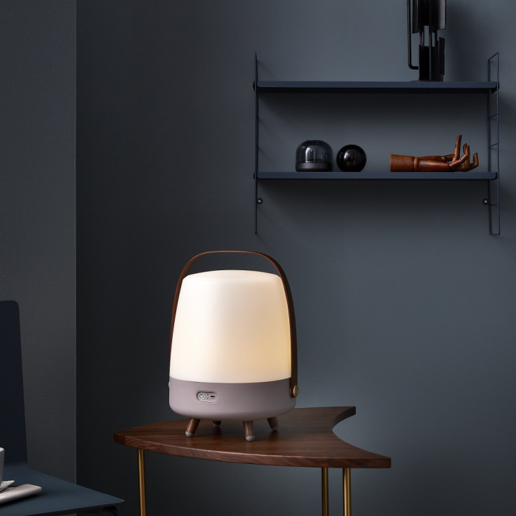 Kooduu Lite Up Play oppladbar lampe med høyttaler, brun