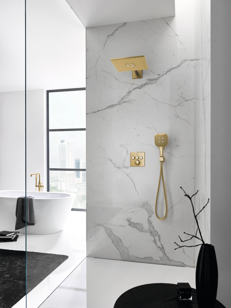 Grohe Grohtherm Smartcontrol komplett dusjsett, børstet messing