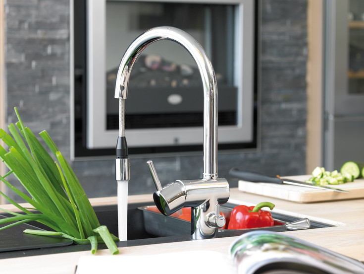 Damixa Osier köksblandare, diskmaskinsavstängning, krom