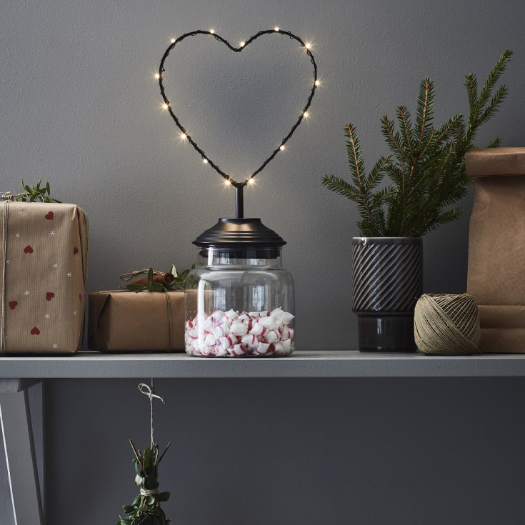 Markslöjd julekrukke med hjerte