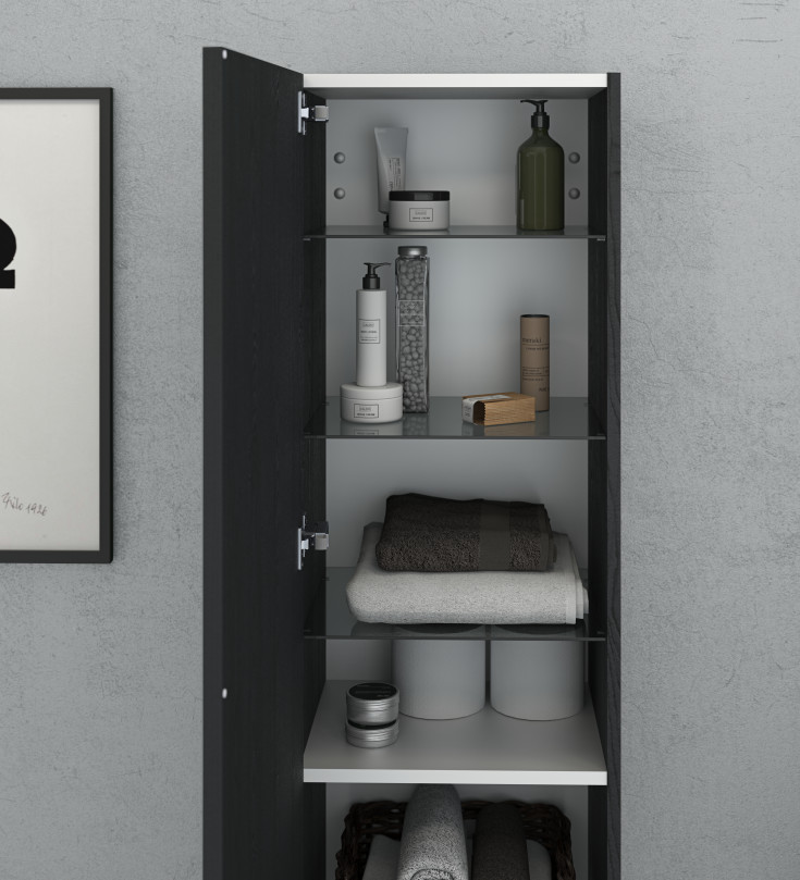 Dansani Mido+ højskab, 30x172,8 cm, venstre, mat grå