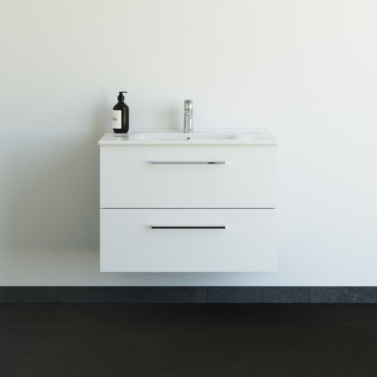 Dansani Mido+ møbelpakke, 81x45,5 hvit høyglans