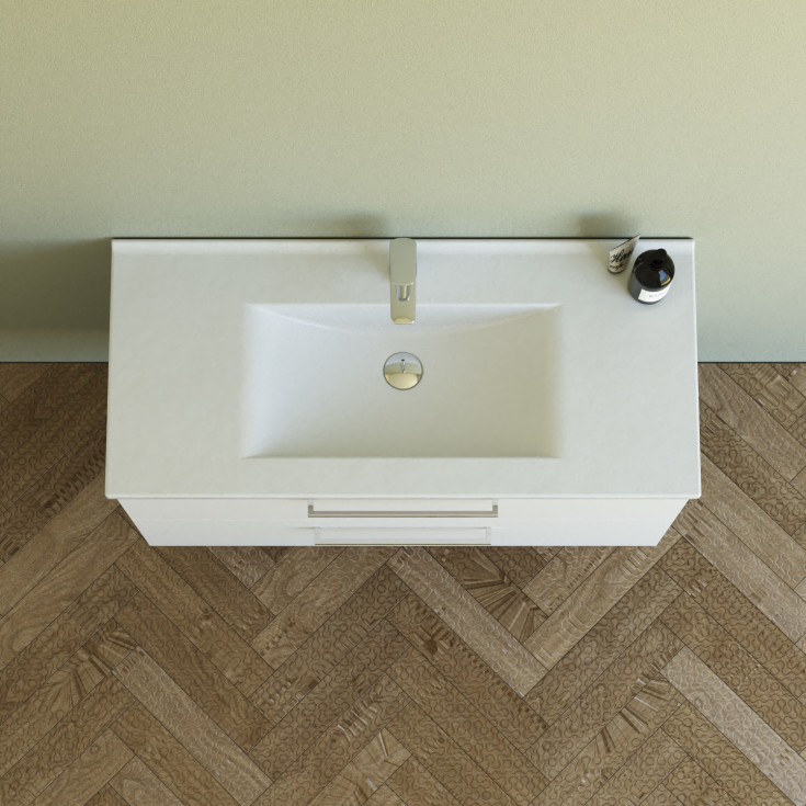 Dansani Mido+ møbelpakke, 101x45,5 matt hvit