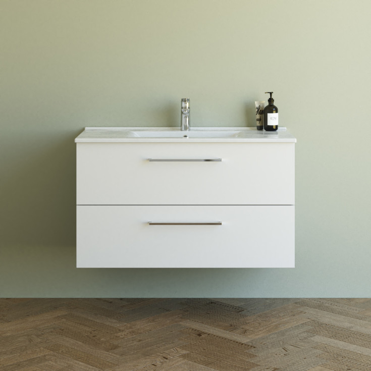 Dansani Mido+ møbelpakke, 101x45,5 matt hvit